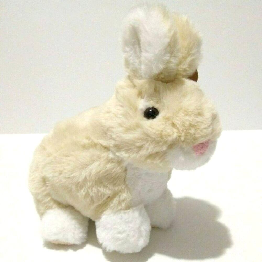 Animal Adventure Hopscotch Bunny Cream Plush Soft Fluffy 9" Easter Rabbit, New